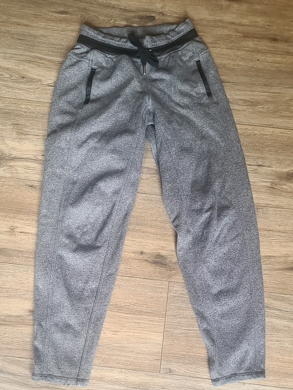 Lululemon Engineered Warmth Joggers Heathered Gray Merino Wool Blend Size 4